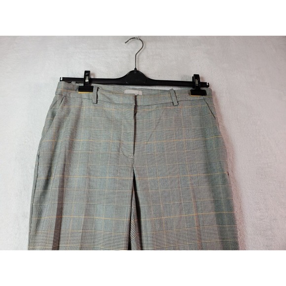 H&M Dress Pants Womens Size 8 Multi Plaid Polyester Straight Leg Flat Front - Picture 4 of 9